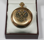 Часы карманные  3х-крышечные с гербом Российской империи в виде двухгл