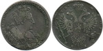 1 рубль 1732 года, с брошью на груди. Об.ст.: крест державы простой, з