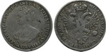 1 рубль 1725 года, Траурный. Серебро, 25,53 г. Состояние VF. ГМ# 1.4