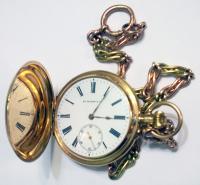 Часы карманные HY MOZER & CIE. №116758. Золото, диаметр 50 мм .
