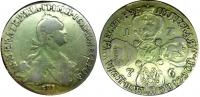 10 рублей 1776 года, СПБ-TI. Золото, 12,78 г. Сохранность VF.