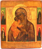  Икона Богородица Федоровская , с приписными святыми Андреем Критским,