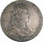 1 Рубль 1729 г. Портрет образца 1728 г. Без обозначения монетного двор