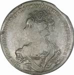 1 Рубль 1726 г. СПБ, портрет влево. Об.ст.:Под хвостом орла два малень