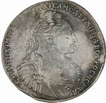 1 Рубль 1736 г. Портрет и орел образца 1736 г. Л.ст.