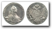 1 Рубль 1764 г. СПб-TI-СА.                       Серебро, 24,52 гр.