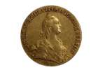 10 Рублей 1766 г. СПБ-TI. Л.ст.:Портрет уже. Золото, 12,99 гр.