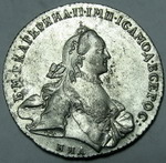 1 Рубль 1764 г. ММД-TI-EI. Л.ст.:ВСЕРОСС:. Серебро, 23,15 гр.