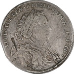 1 Рубль 1707 г. Без обозначения монетного двора. Л.