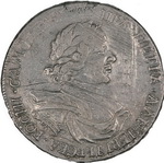 1 Рубль 1718 г. Без обозначения монетного двора. Л.