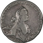 1 Рубль 1766 г. СПБ-ТI-АШ. Л.ст.: Обычный портрет.