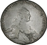 1 Рубль 1768 г. ММД-ЕI. Л.ст.: Особый портрет. Серебро, 24,64 гр.
