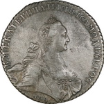 1 Рубль 1768 г. ММД-ЕI. Л.ст.: Обычный портрет, ВСЕРОС•.