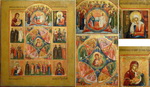   Икона многочастная Неопалимая Купина с образами Богородицы Утоли моя
